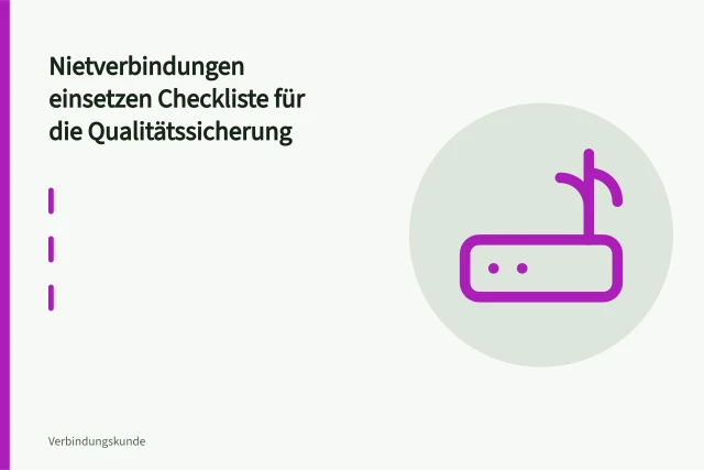Gesetzter Niet mit Kopfdurchmesserlehre bei der Qualitätsprüfung in der Werkstatt. Nietverbindungen einsetzen Checkliste für die Qualitätssicherung