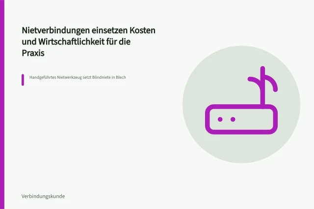 Handgeführtes Nietwerkzeug setzt Blindniete in Blech. Nietverbindungen einsetzen Kosten und Wirtschaftlichkeit für die Praxis